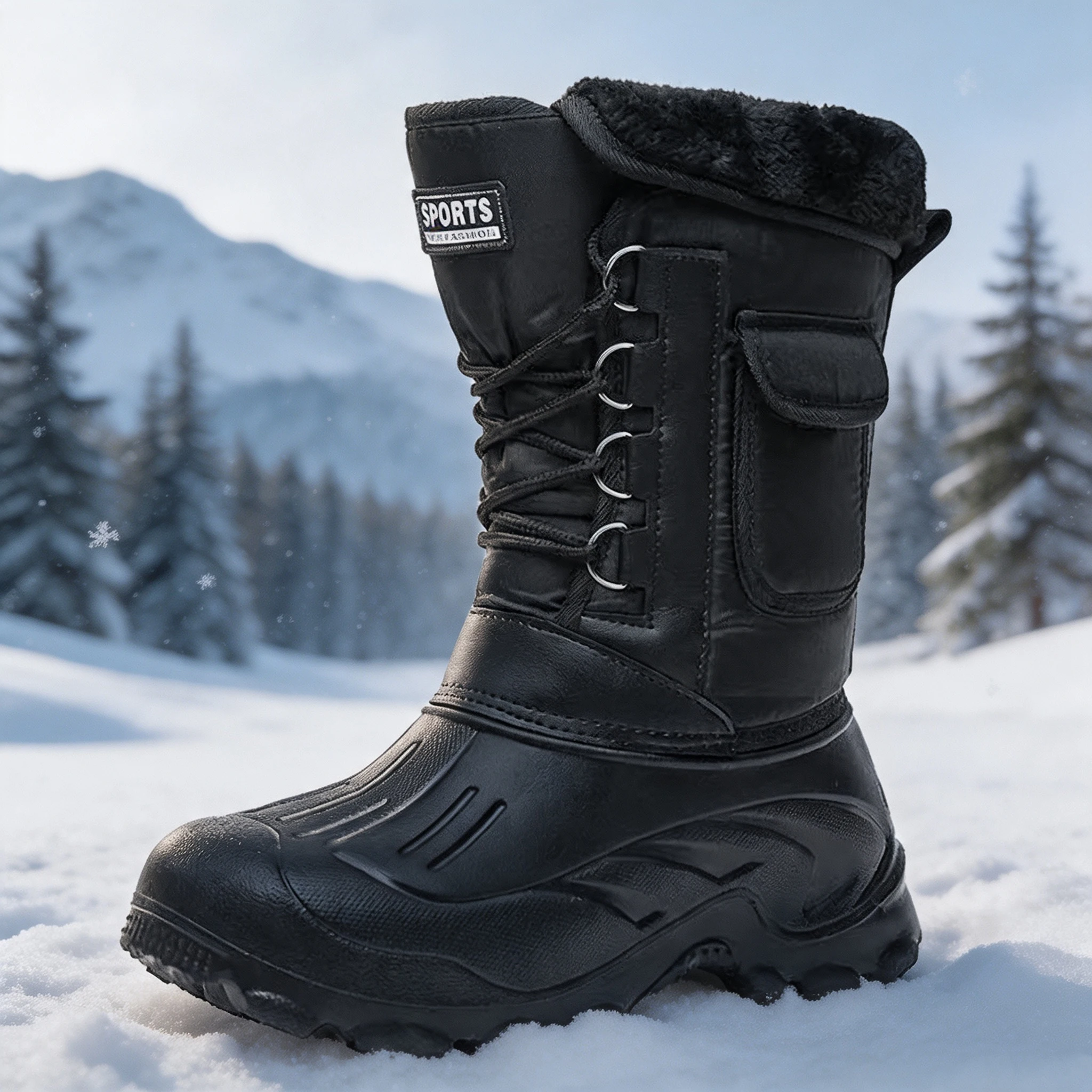 Fishing Hook - Sepatu Bot Salju Musim Dingin Pria,